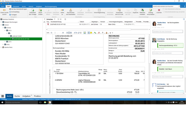 ELO Invoice-Rechnungsmanagement